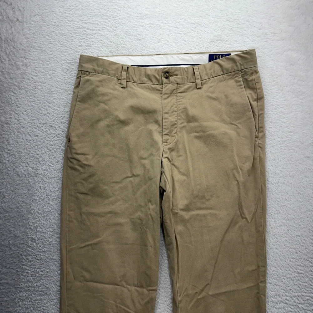 Polo Ralph Lauren Mens Stretch Slim Fit Chino‎ Pants Khaki Tan 31x30